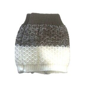NEW Boot Cuff  Ivory/brown 2 tone Winter Warm Short Boot Cable Knit Legging